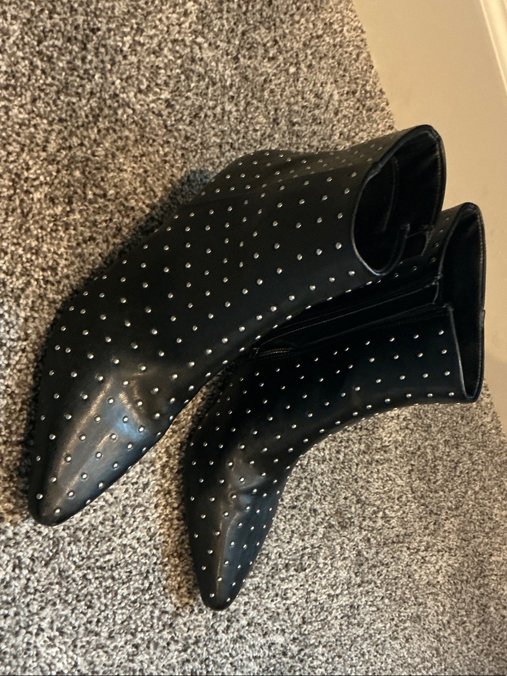 Universal Thread Black Studded Ankle Booties